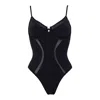 Aulala Paris Women's Black The Pearl Essence One Piece Swimsuit With Mesh Detail In Black