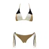 Aulala Paris Women's Gatsby's Reversible Gold Bikini - Black In Black