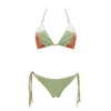 Aulala Paris Women's Gatsby's Reversible Gold Bikini - Green In Green