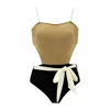 Aulala Paris Women's Jazzed Up One-piece Swimsuit With Belt - Gold In Gold