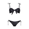 Aulala Paris Women's Miss Enthusiastic Shiny Bikini Set - Black In Black