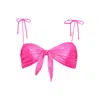 Aulala Paris Women's Pink / Purple Miss Enthusiastic Shiny Bikini Top - Pink & Purple In Pink/purple