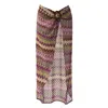 Aulala Paris Women's Pink / Purple Nocturnal Sky Broderie Beach Sarong In Pink/purple
