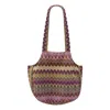 Aulala Paris Women's Pink / Purple Nocturnal Sky Broderie Beach Tote Bag In Pink/purple