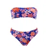 Aulala Paris Women's Summer Blossom Orange Reversible Bandeau Bikini In Orange
