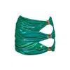 Aulala Paris Women's The Ocean Glamour - Shiny Cocktail Mini Skirt Oceanic Green