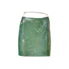 Aulala Paris Women's The Radiance - Metalic Wrap Cover-up Skirt Oceanic Green