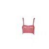 Aulala Paris Women's The Radiance - Metallic Square Neck Open-back Top Ruby Red