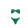 Aulala Paris Women's The Urban Twist  - Shiny Bandeau Bikini Oceanic Green
