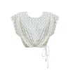 Aulala Paris Women's White The Pearl & Shell - Daylight - Transparent Side-tie Beach Top