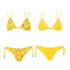 Aulala Paris Women's Yellow / Orange Aulala X Percheye Reversible Bikini Macaron - Yellow & Orange In Yellow/orange