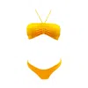 Aulala Paris Women's Yellow / Orange Miss Cheerful Bandeau Bikini Set - Yellow & Orange In Yellow/orange