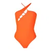 Aulala Paris Women's Yellow / Orange The Solar Energy - Daylight Asymmetric Cut Swimsuit In Yellow/orange