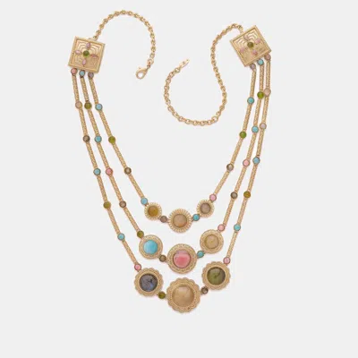 Pre-owned Aulerth X Jj Valaya Azra Multi Starnd Necklace