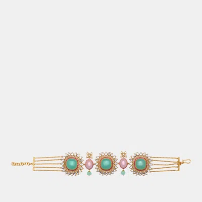Pre-owned Aulerth X Tribe Amrapali Bouquet Of Hyacinth Choker C1-22