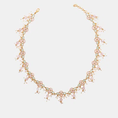 Pre-owned Aulerth X Tribe Amrapali Pastel Blooms Fine Necklace C1-22