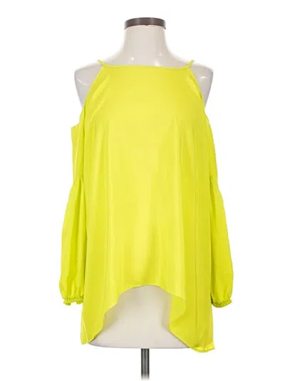 Pre-owned Aum-couture Tank Top Yellow Cold Shoulder Neckline Tops