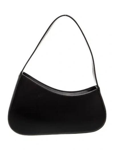 Pre-owned Aupen Leather Shoulder Bag In Black