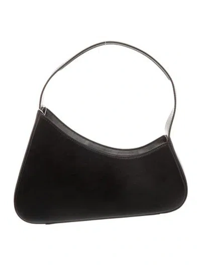 Pre-owned Aupen Leather Shoulder Bag In Black