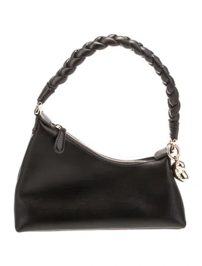 Pre-owned Aupen Leather Shoulder Bag In Black