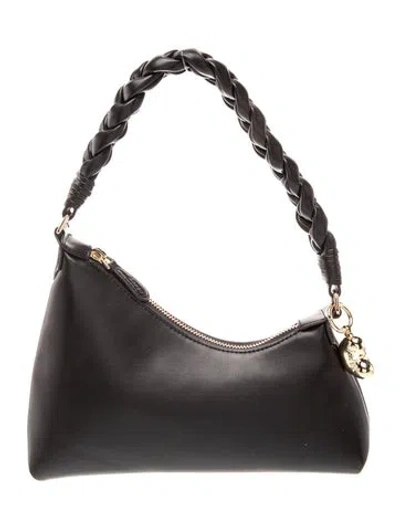 Pre-owned Aupen Leather Shoulder Bag In Black