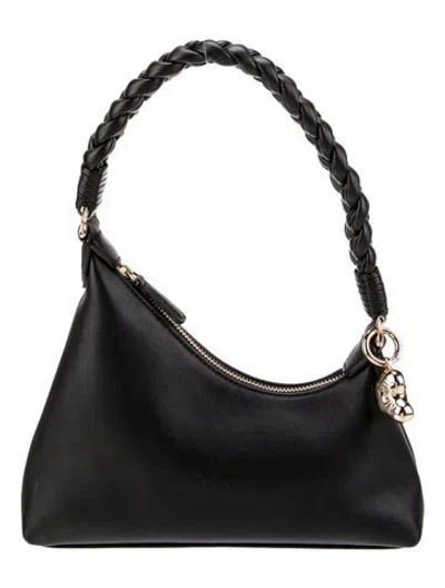 Pre-owned Aupen Leather Shoulder Bag In Black