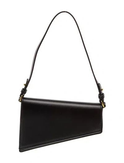 Pre-owned Aupen Leather Shoulder Bag In Black