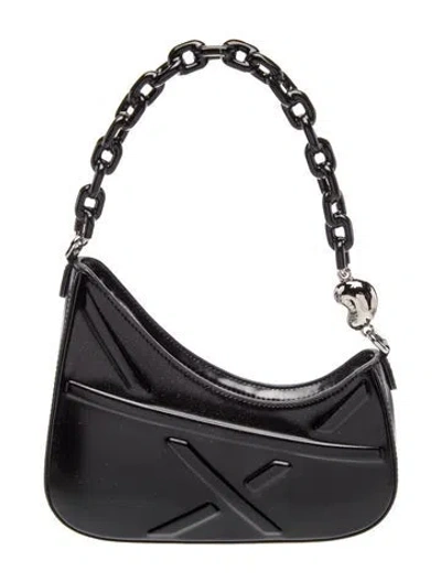 Pre-owned Aupen Leather Shoulder Bag In Black