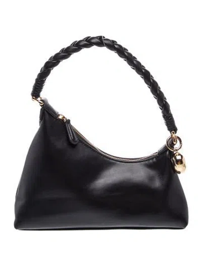 Pre-owned Aupen Leather Shoulder Bag In Black