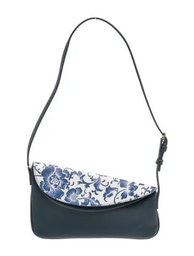 Pre-owned Aupen Leather Shoulder Bag In Blue