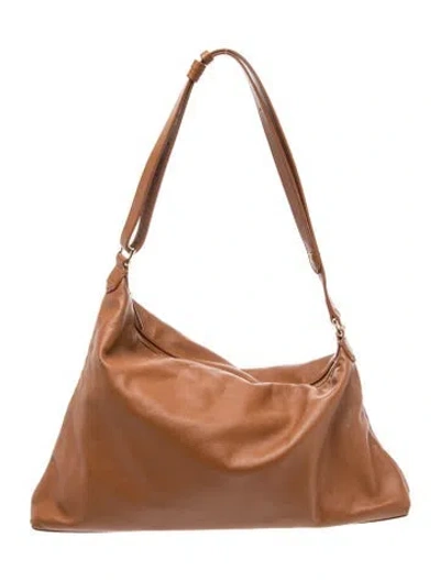 Pre-owned Aupen Leather Shoulder Bag In Brown