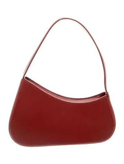 Pre-owned Aupen Leather Shoulder Bag In Burgundy