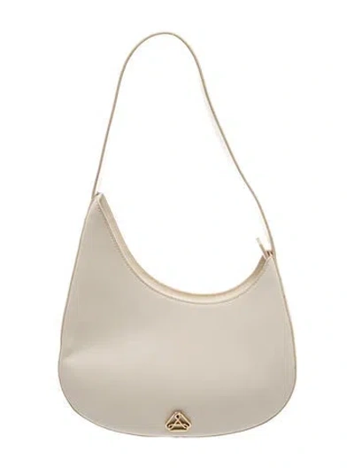 Pre-owned Aupen Leather Shoulder Bag In Neutral