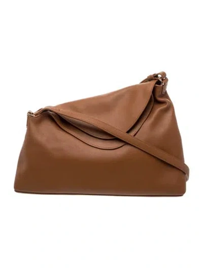 Pre-owned Aupen Leather Shoulder Bag In Orange