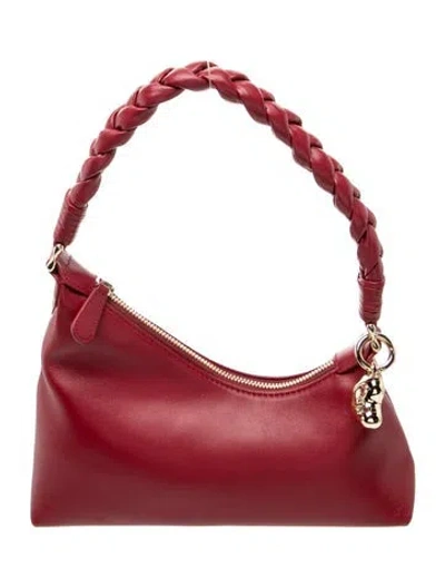 Pre-owned Aupen Leather Shoulder Bag In Red