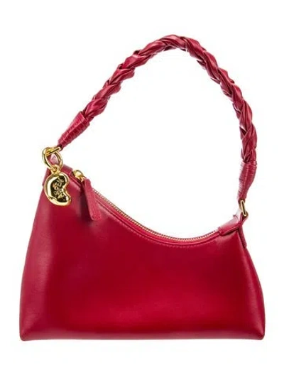 Pre-owned Aupen Leather Shoulder Bag In Red