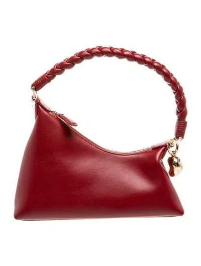 Pre-owned Aupen Leather Top Handle Bag W/ Tags In Red
