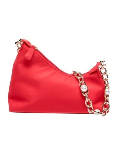 Pre-owned Aupen Nylon Shoulder Bag W/ Tags In Red