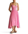 Aur Ocea Clavell Scallop Midi Dress In Pink
