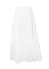 Aur Ocea Ruched Resort Skirt Vinya In White