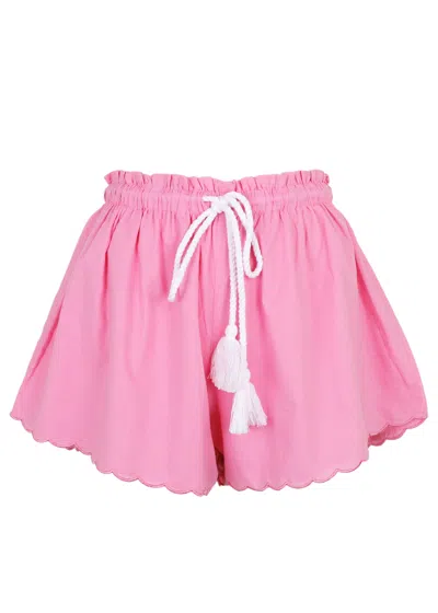 Aur Ocea Scallop Drawstring Short Clavell Pink