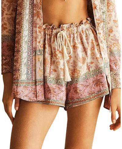 Aur Ocea Sontuosa Tasselled Drawstring Short In Light/pastel Purple/assorted