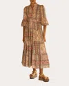 Aur Ocea Sontuosa Button Through Tiered Maxi Dress In Sontuosa