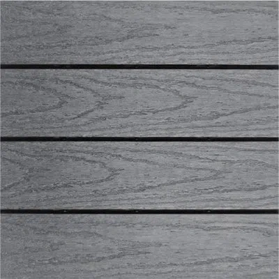 Aura 24" X 3" Plastic Interlocking Outward Corner Deck Trim In Gray