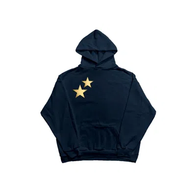 Aura & Co Women's Blue / Gold Golden Star Hoodie Navy In Blue/gold