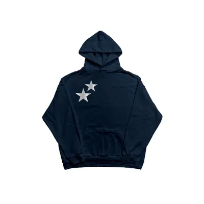 Aura & Co Women's Blue / Silver Silver Star Hoodie Navy In Blue/silver
