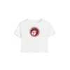 Aura & Co Women's White / Red Aura Ball Baby Tee In White/red