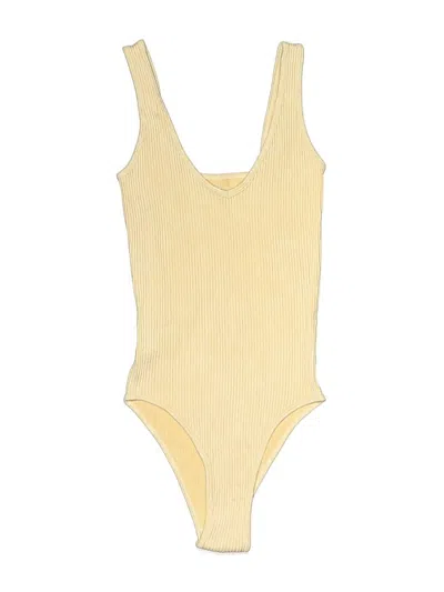 Pre-owned Aura Bodysuit In Yellow