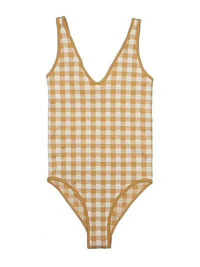 Pre-owned Aura Bodysuit In Yellow