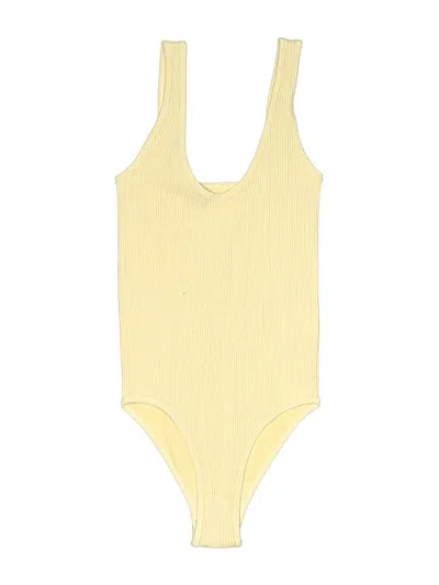 Pre-owned Aura Bodysuit In Yellow